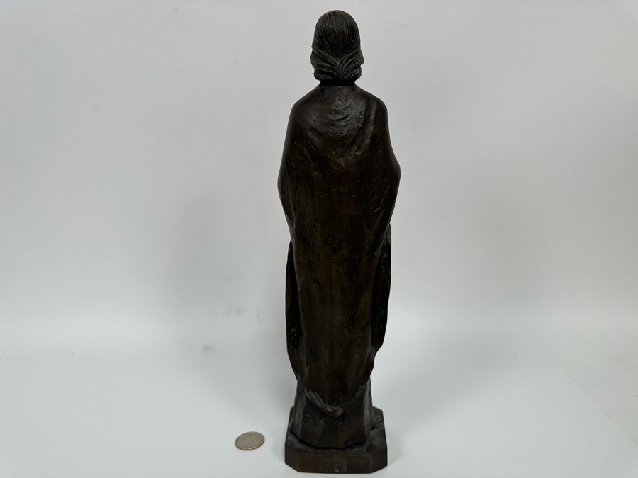 Vintage Bronze Sculpture Of Saint John The Baptist 123H [Photo 7]