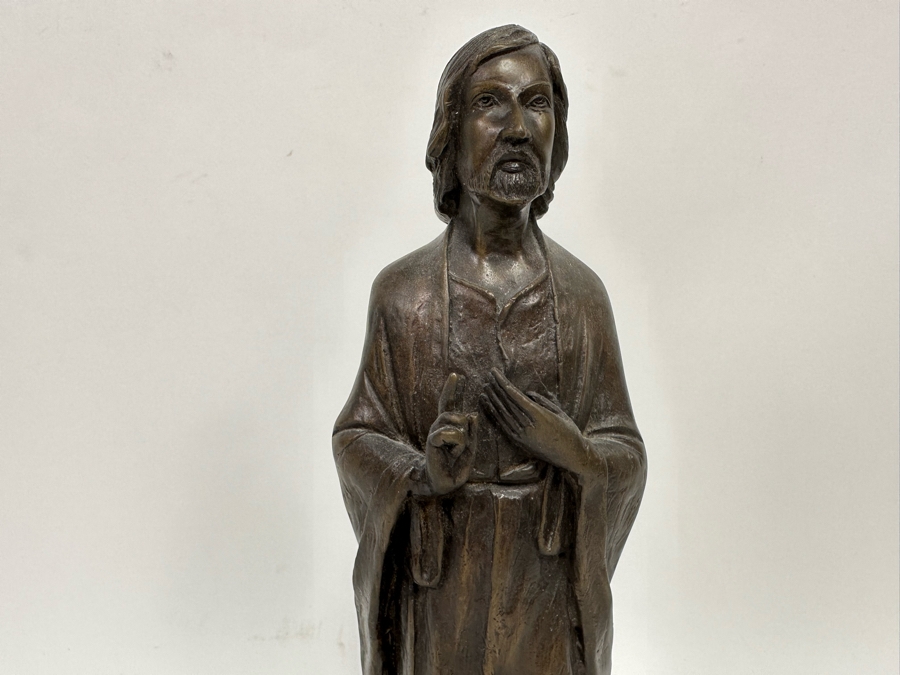 Vintage Bronze Sculpture Of Saint John The Baptist 123H [Photo 5]