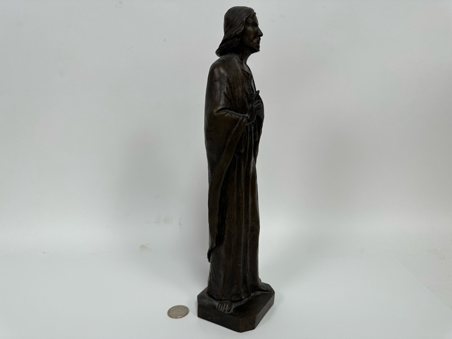 Vintage Bronze Sculpture Of Saint John The Baptist 123H [Photo 6]