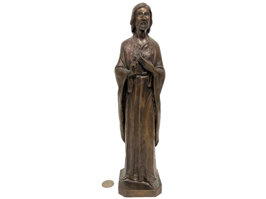Vintage Bronze Sculpture Of Saint John The Baptist 123H [Photo 2]