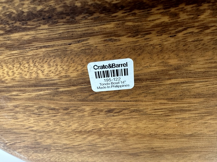 New Crate & Barrel Set Of Tondo Wooden 5.75' Bowls And Large 14' Salad Bowl [Photo 8]