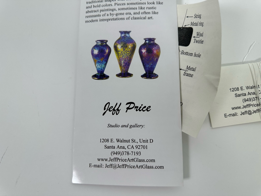 Jeff Price Handblown Art Glass Marble Kinetic Wind Sculpture [Photo 11]