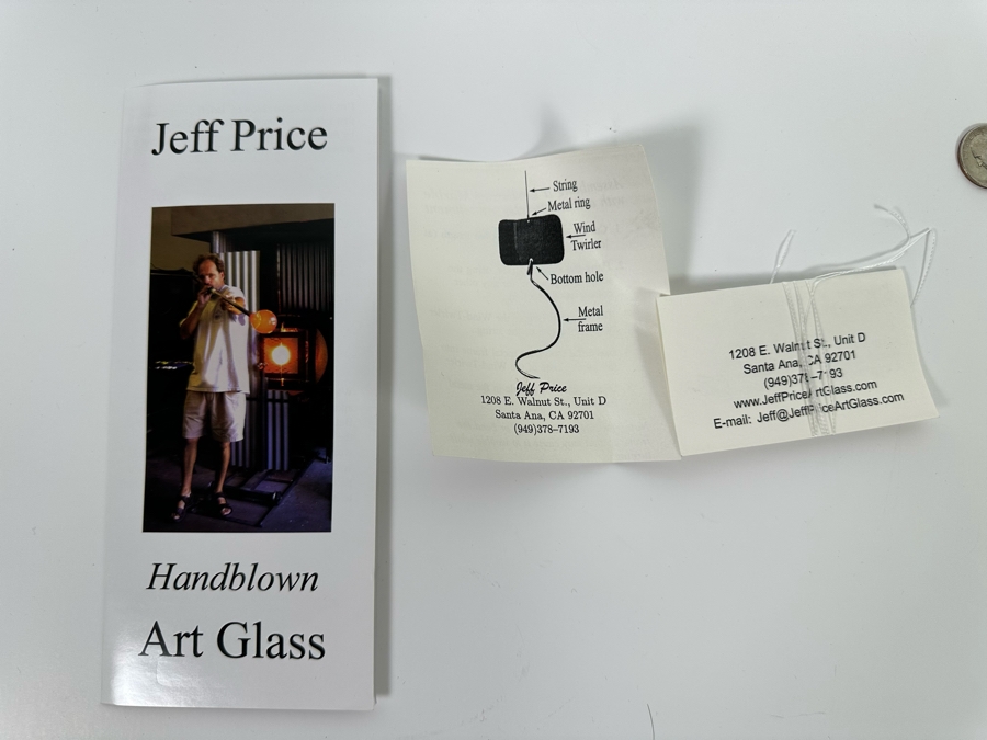 Jeff Price Handblown Art Glass Marble Kinetic Wind Sculpture [Photo 9]