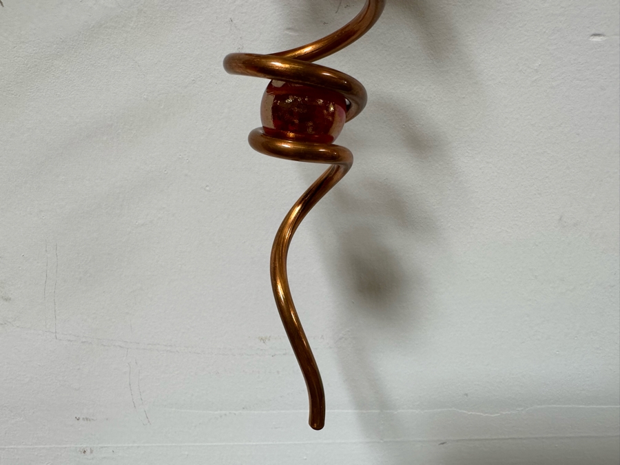 Jeff Price Handblown Art Glass Marble Kinetic Wind Sculpture [Photo 8]
