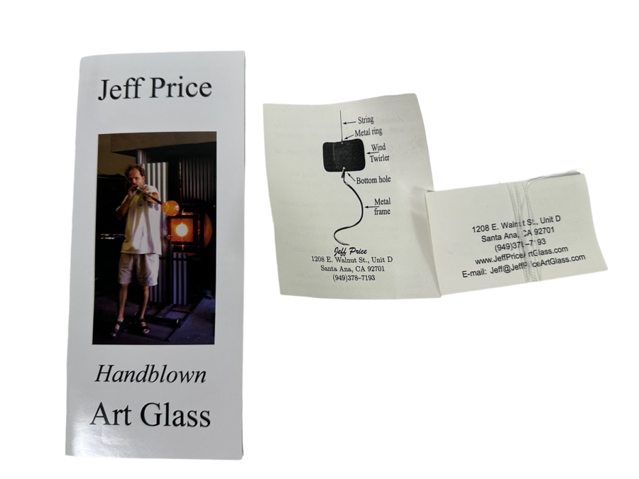 Jeff Price Handblown Art Glass Marble Kinetic Wind Sculpture [Photo 4]