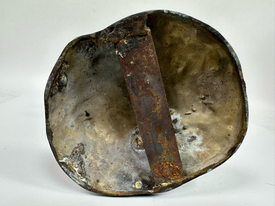 Unusual Bronze Sculpture Of Cherub Riding Ostrich 13W X 21.5H [Photo 15]