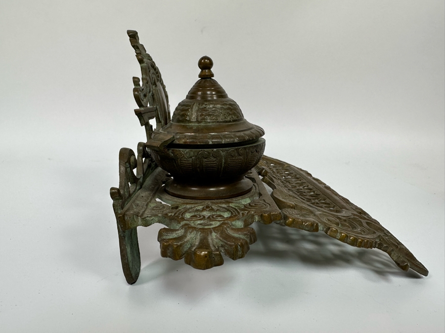 Brass Inkwell 15W X 8D X 6.5H [Photo 5]