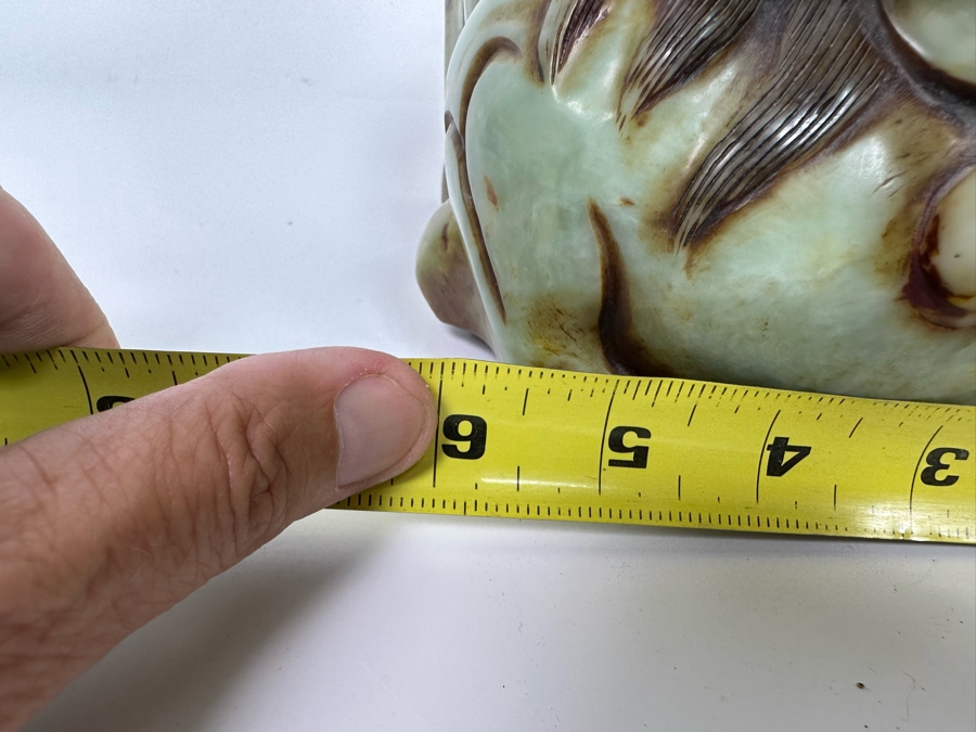 Pair Of Vintage Chinese Carved Jade Stone Foo Dogs Lions Each 8.5W X 6D X 8H [Photo 33]