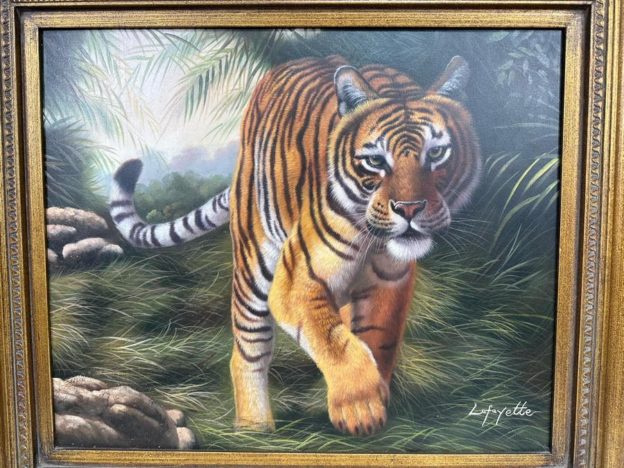 Tiger Canvas Print By Lafayette 24 X 20 Framed 33 X 29 [Photo 4]