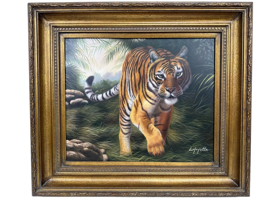 Tiger Canvas Print By Lafayette 24 X 20 Framed 33 X 29 [Photo 1]