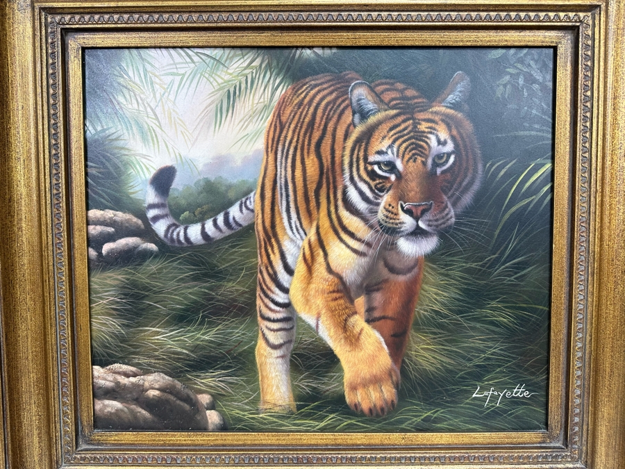 Tiger Canvas Print By Lafayette 24 X 20 Framed 33 X 29 [Photo 3]
