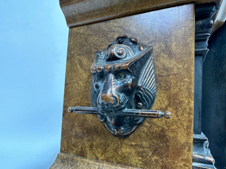 Antique Seth Thomas Mantle Clock With Beautiful Sounding Gong Chime 15.5W X 7.5D X 12H [Photo 9]