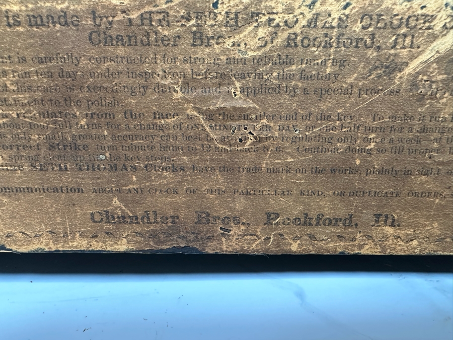 Antique Seth Thomas Mantle Clock With Beautiful Sounding Gong Chime 15.5W X 7.5D X 12H [Photo 12]