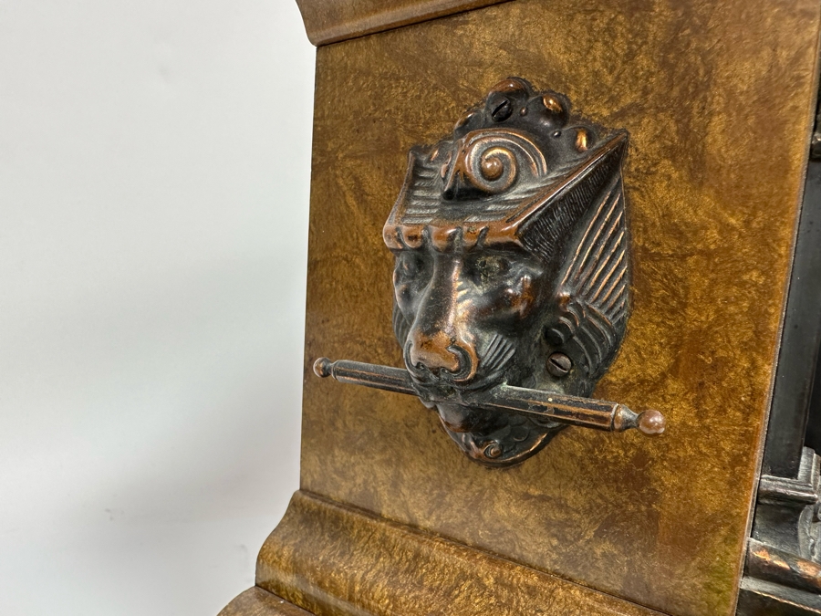 Antique Seth Thomas Mantle Clock With Beautiful Sounding Gong Chime 15.5W X 7.5D X 12H [Photo 8]