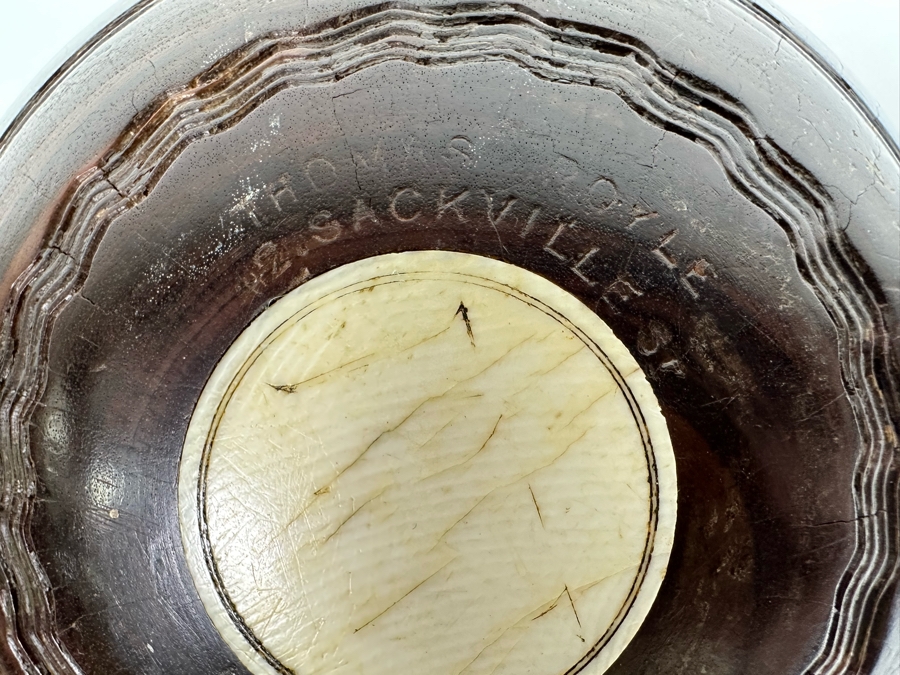 Antique Mahogany Thomas Royle Lawn Bocce Ball Made In Manchester England #4 Bias No 3 [Photo 13]