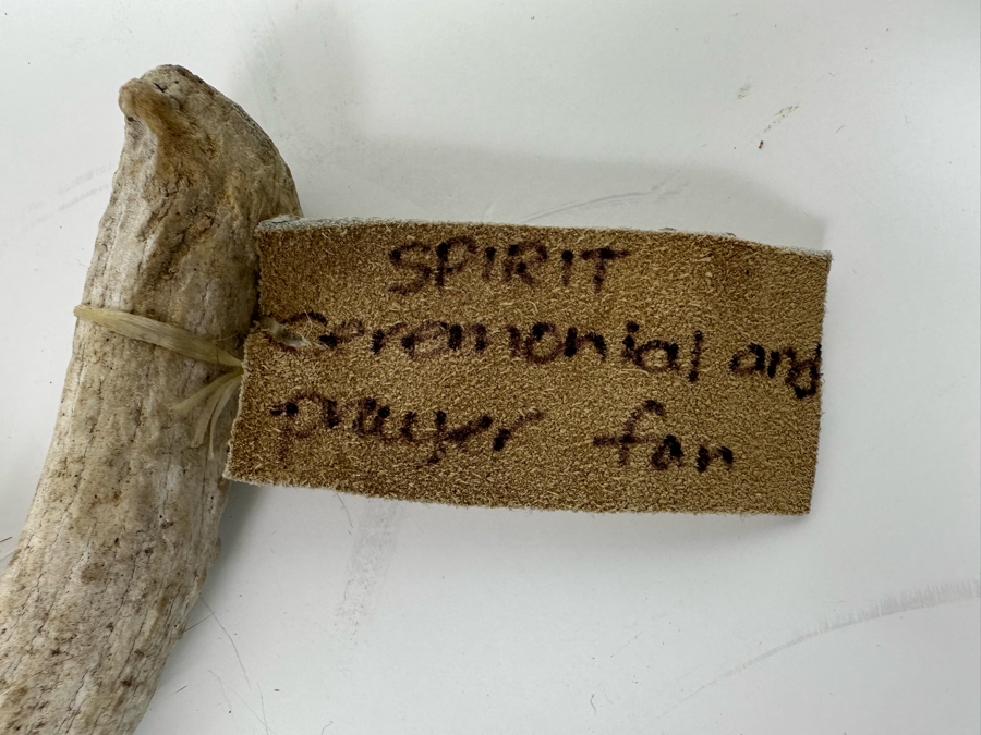 Handmade Native American Spirit Ceremonial And Prayer Fan 17 X 7 [Photo 7]