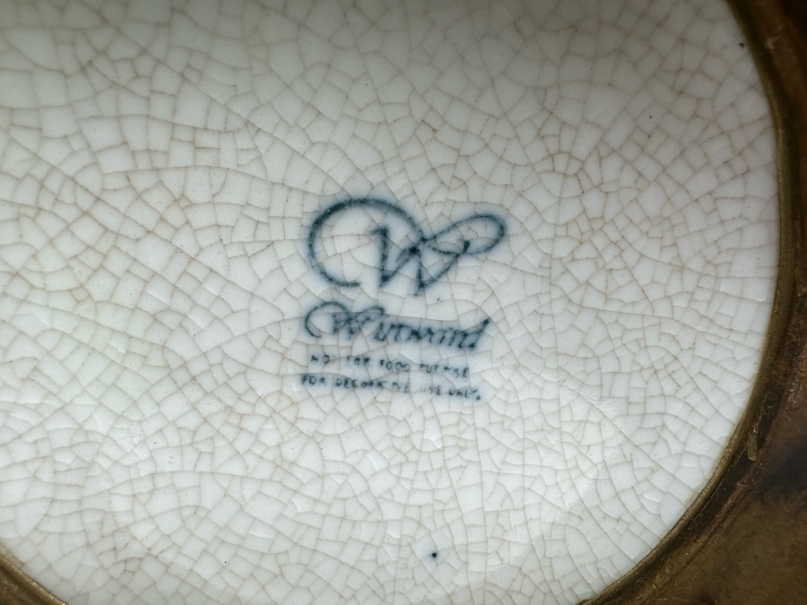 Porcelain Vase With Brass Ornamentation 13.5H [Photo 11]