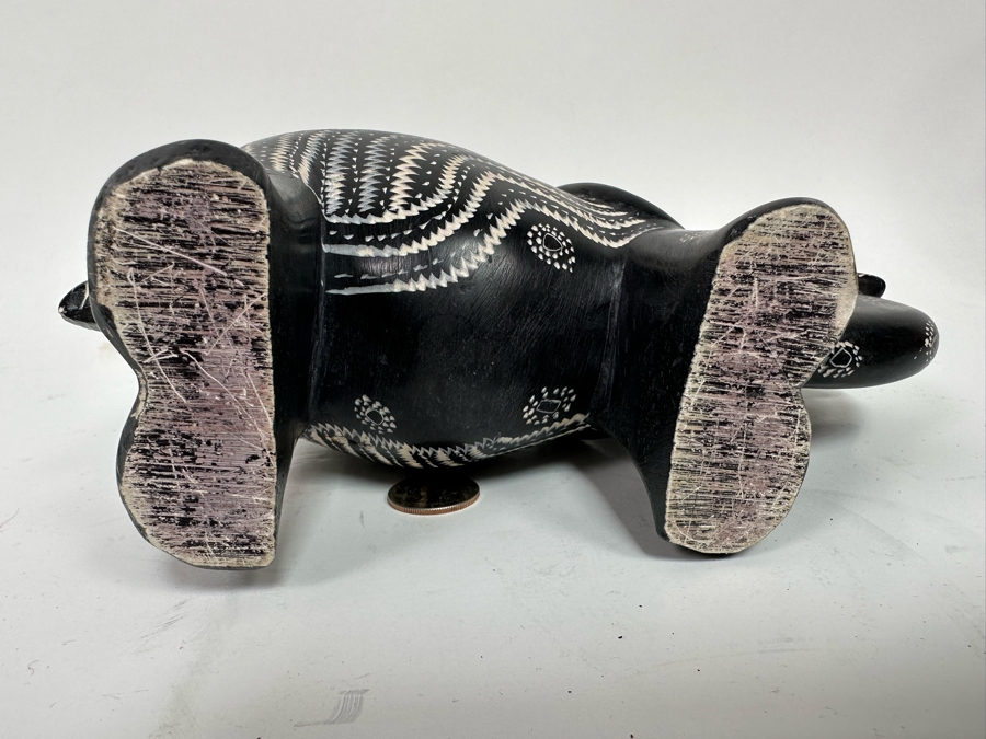 Vintage African Carved Stone Elephant 9W X 3D X 6H [Photo 8]