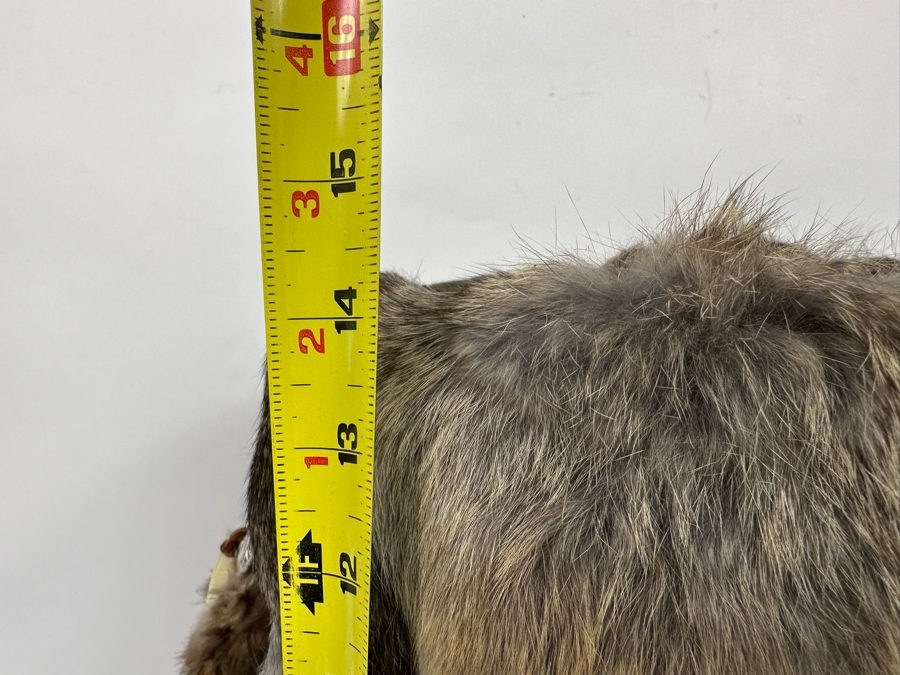 Handmade Basket Decorated With Fur And Feathers 15W X 14H [Photo 10]