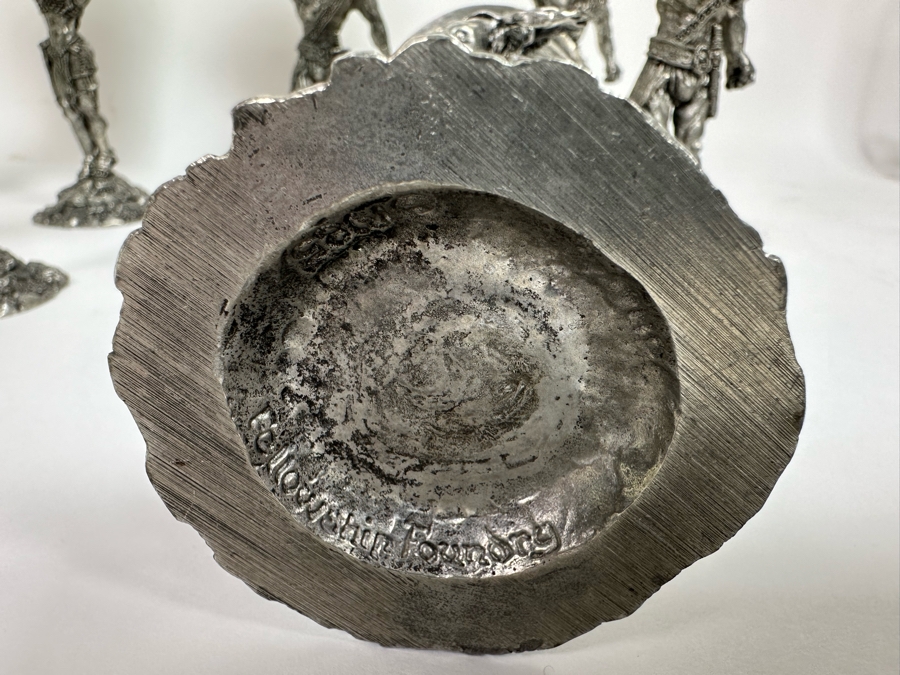 Eight Vintage 1985 Fellowship Foundry Kevin O'Hare Footed Pewter Viking Glasses Goblets Chalices 9.5H [Photo 12]