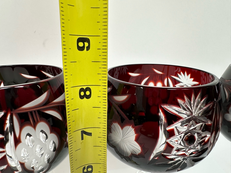 Four Cut Crystal Stemware Glasses 8H [Photo 8]