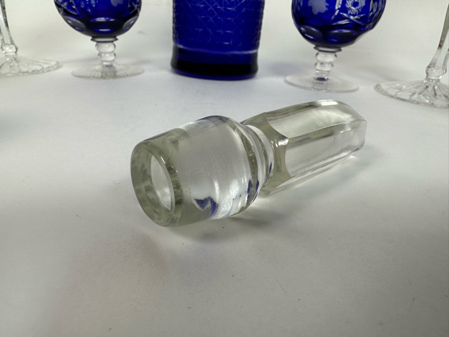 Cut Crystal Decanter 13.5H And Cut Crystal Stemware Glasses [Photo 11]