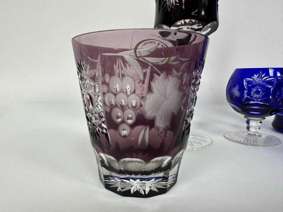 Cut Crystal Decanter 13.5H And Cut Crystal Stemware Glasses [Photo 4]