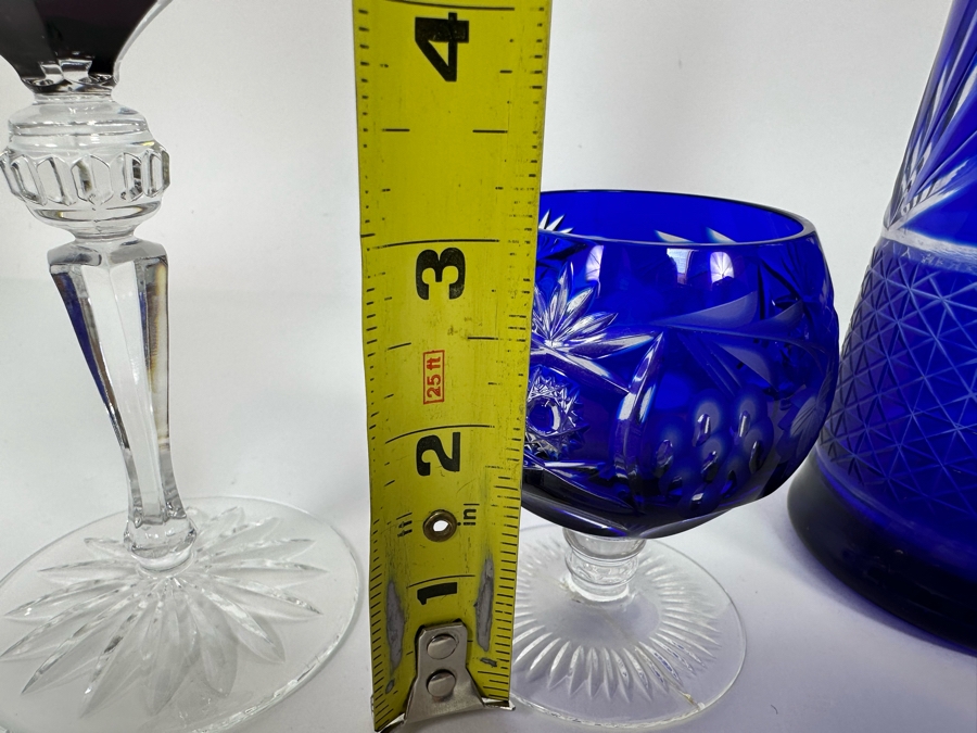 Cut Crystal Decanter 13.5H And Cut Crystal Stemware Glasses [Photo 15]