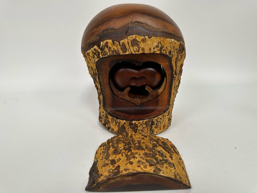 Raymond Pelton Vintage 1984 Signed Handmade Art Limb Stash Box From Hawaii 7.5W X 9.5H [Photo 10]