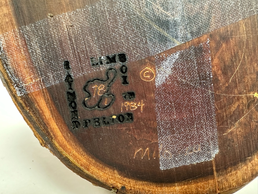 Raymond Pelton Vintage 1984 Signed Handmade Art Limb Stash Box From Hawaii 7.5W X 9.5H [Photo 14]