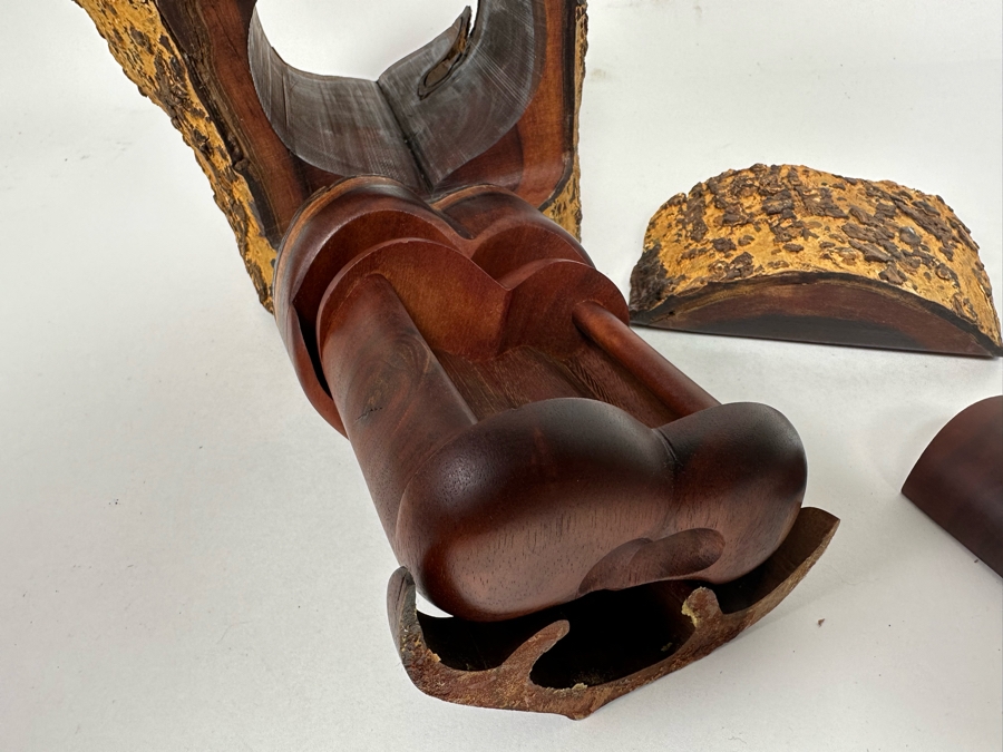 Raymond Pelton Vintage 1984 Signed Handmade Art Limb Stash Box From Hawaii 7.5W X 9.5H [Photo 7]