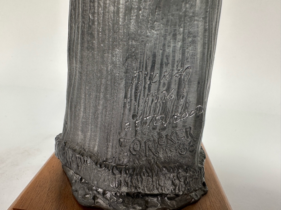 Michael Ricker Limited Edition Pewter Sculpture Father Christmas Santa Figurine Signed Ricker 1996 Numbered 9.5H [Photo 7]