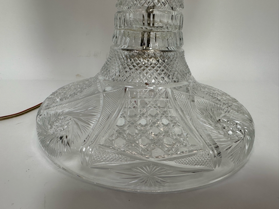 Cut Czech Glass Table Lamp 12W X 24H [Photo 12]