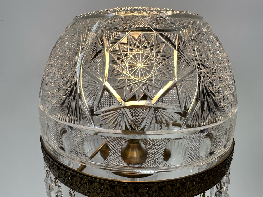 Cut Czech Glass Table Lamp 12W X 24H [Photo 5]