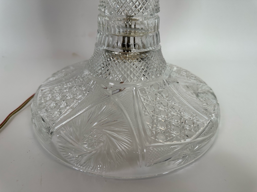 Cut Czech Glass Table Lamp 12W X 24H [Photo 9]