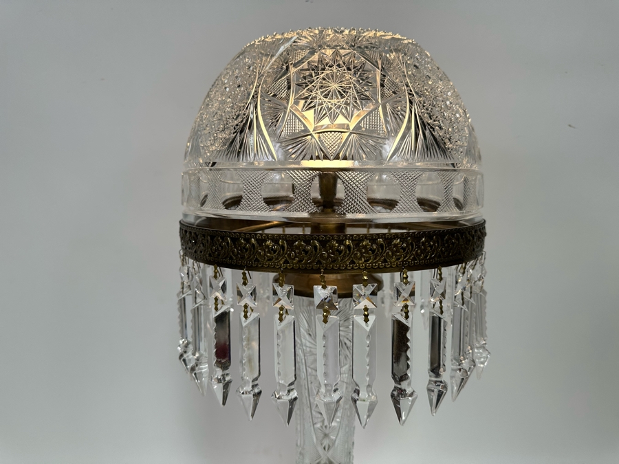 Cut Czech Glass Table Lamp 12W X 24H [Photo 11]