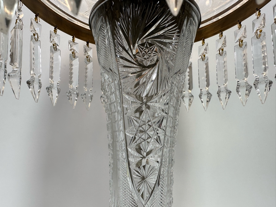 Cut Czech Glass Table Lamp 12W X 24H [Photo 13]