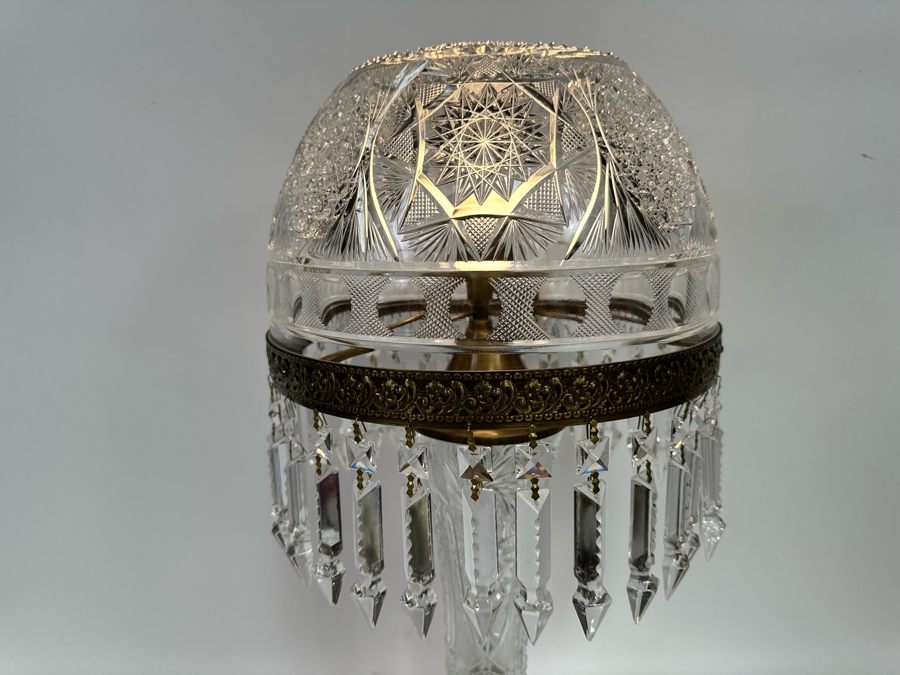 Cut Czech Glass Table Lamp 12W X 24H [Photo 16]