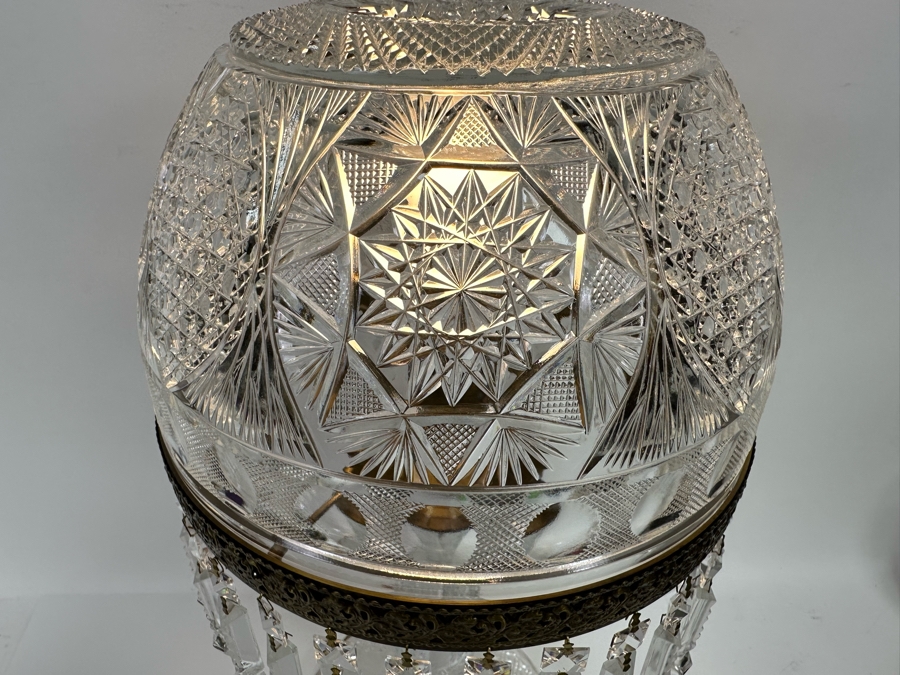Cut Czech Glass Table Lamp 12W X 24H [Photo 6]