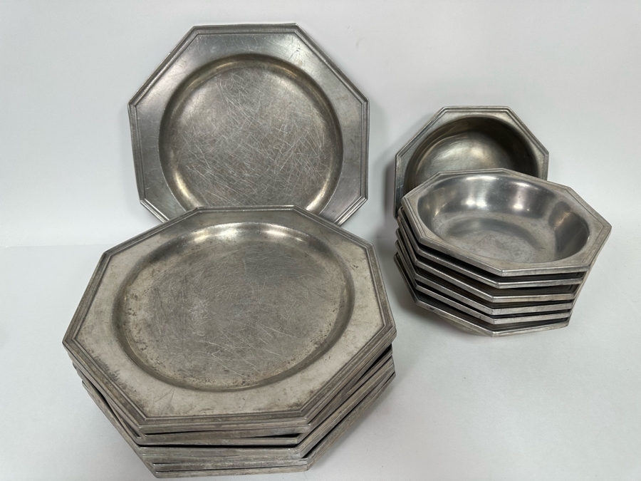 Wilton-Columbia RWP 10' Pewter Plates And 6.75' Bowls [Photo 2]