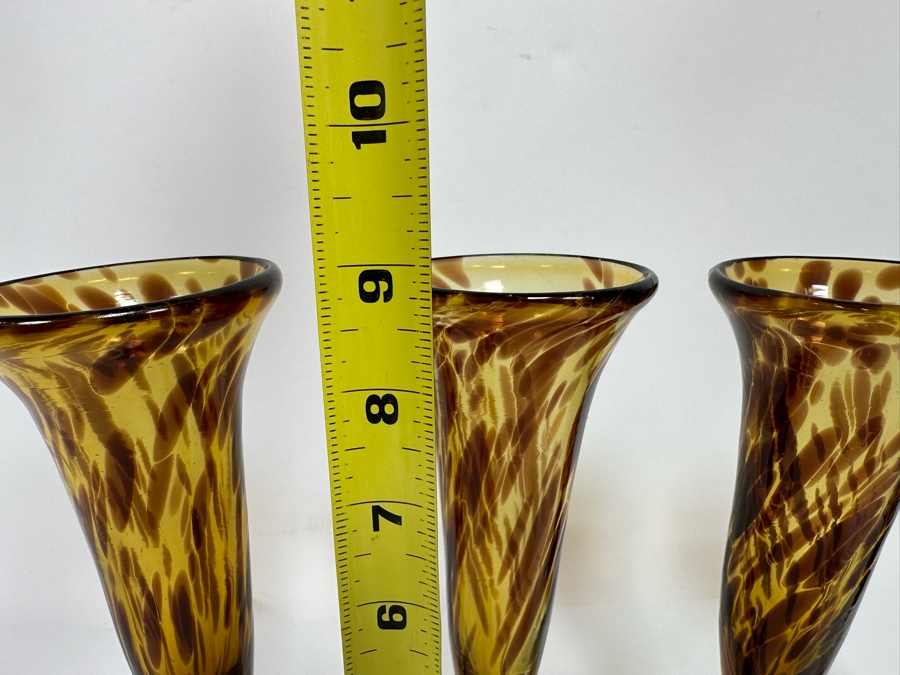Four Handblown Stemware Glasses 9H [Photo 6]