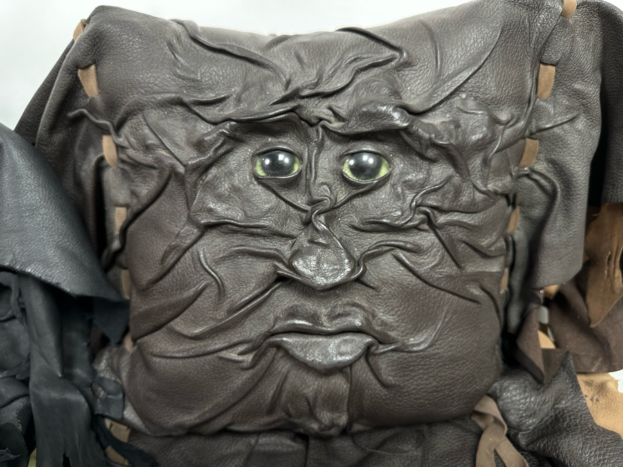 Pair Of Handmade Grichels Leather Face Pillows 26 X 24 / 24 X 21 Retails At $375 Each [Photo 7]