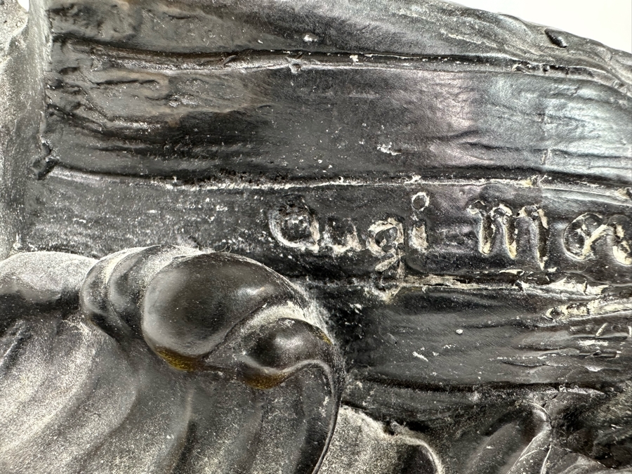 Vintage Auguste Moreau Bronze Sculpture Of A Cherub Sailing His Sailboat On Marble Base 12W X 8D X 14H [Photo 12]