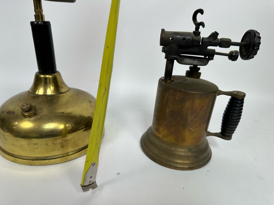 Pair Of Vintage Brass Torches 10H And 13H [Photo 8]