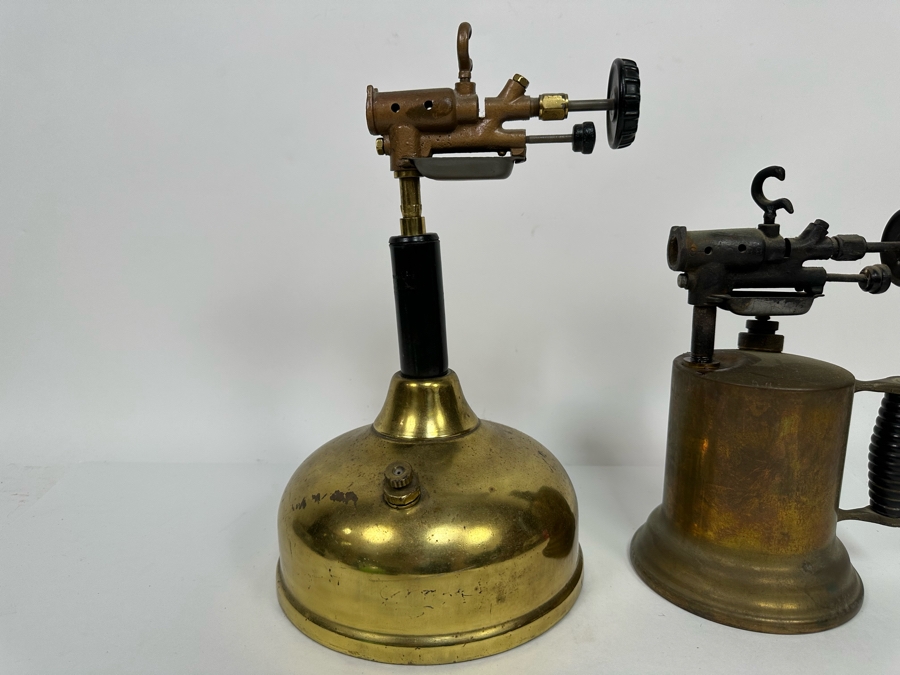 Pair Of Vintage Brass Torches 10H And 13H [Photo 3]