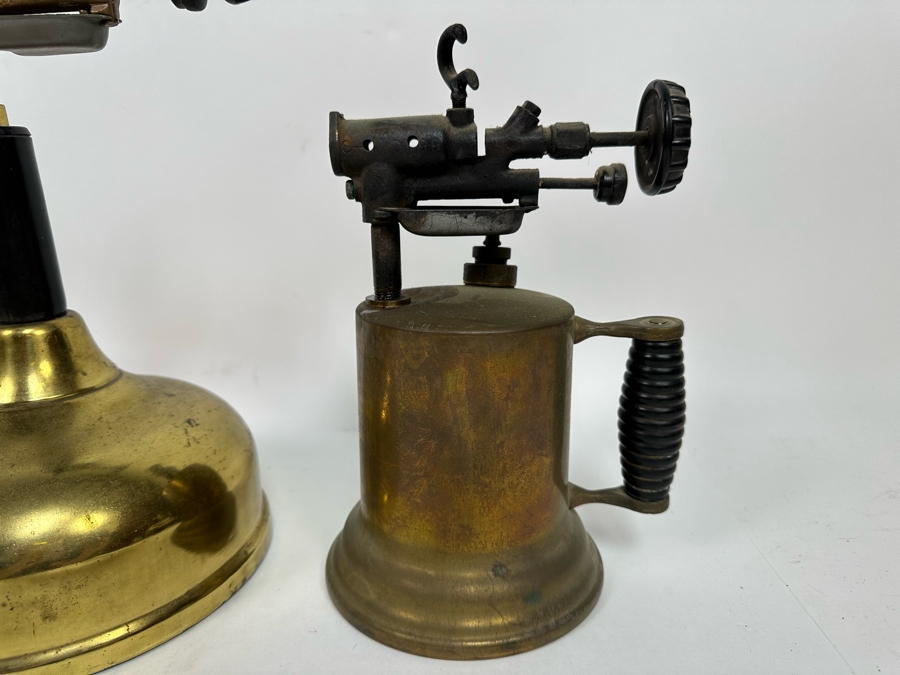 Pair Of Vintage Brass Torches 10H And 13H [Photo 4]