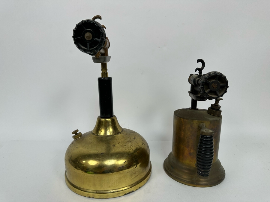 Pair Of Vintage Brass Torches 10H And 13H [Photo 5]