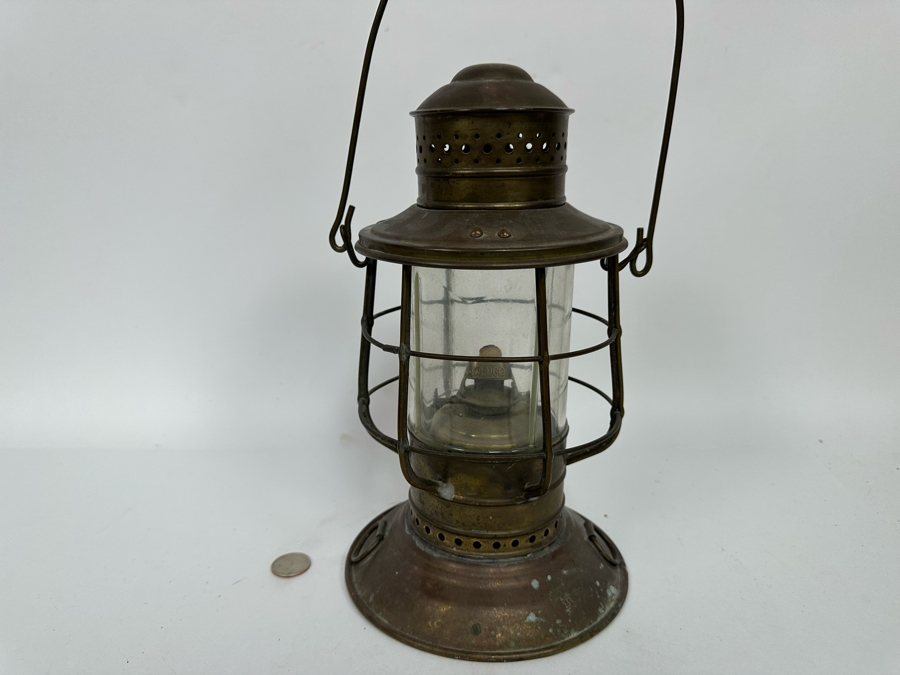 Vintage Perko Brass Lantern 6W X 16H [Photo 8]