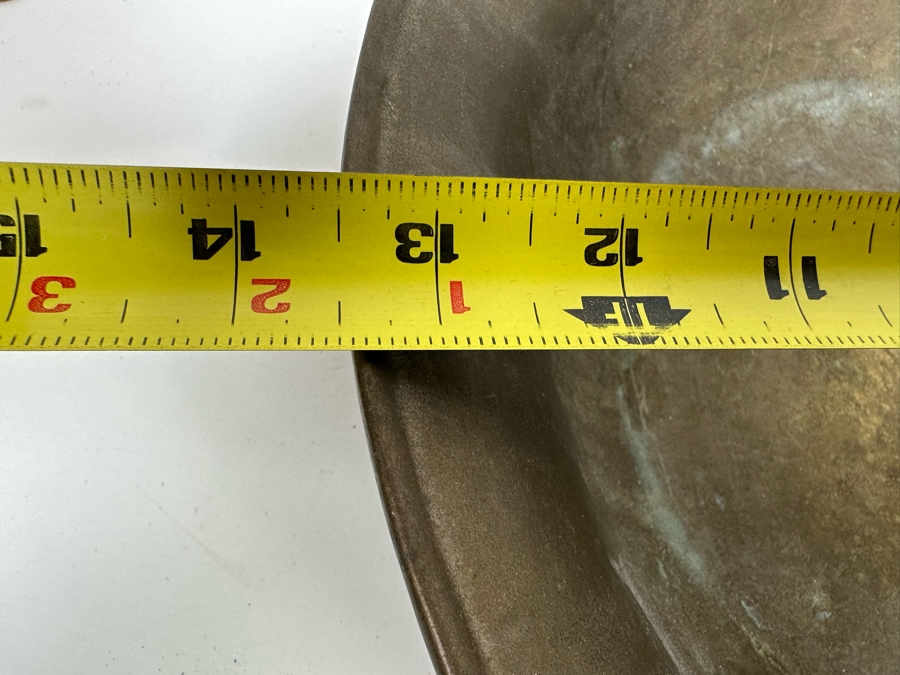 Solid Brass Italian Pitcher 11H And Bowl With Monogram Heavy 13.5W X 2.5H [Photo 9]