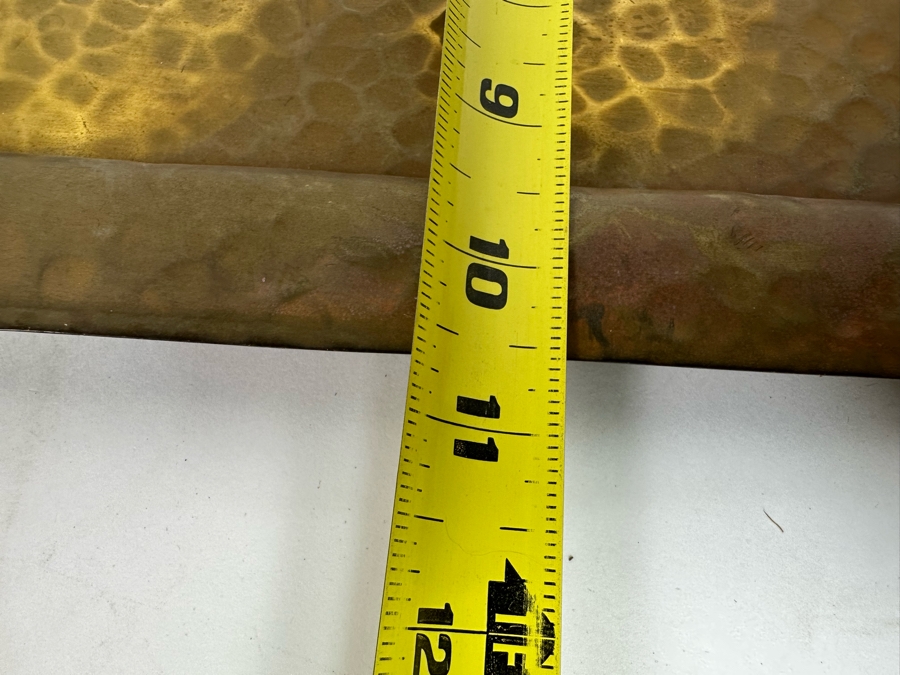 Vintage Signed Middle Eastern Dallah Arabian Bedouin Coffee Pot 11.5H And Copper Serving Tray 17.5 X 10.5 [Photo 13]